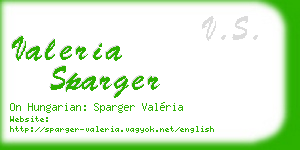 valeria sparger business card
